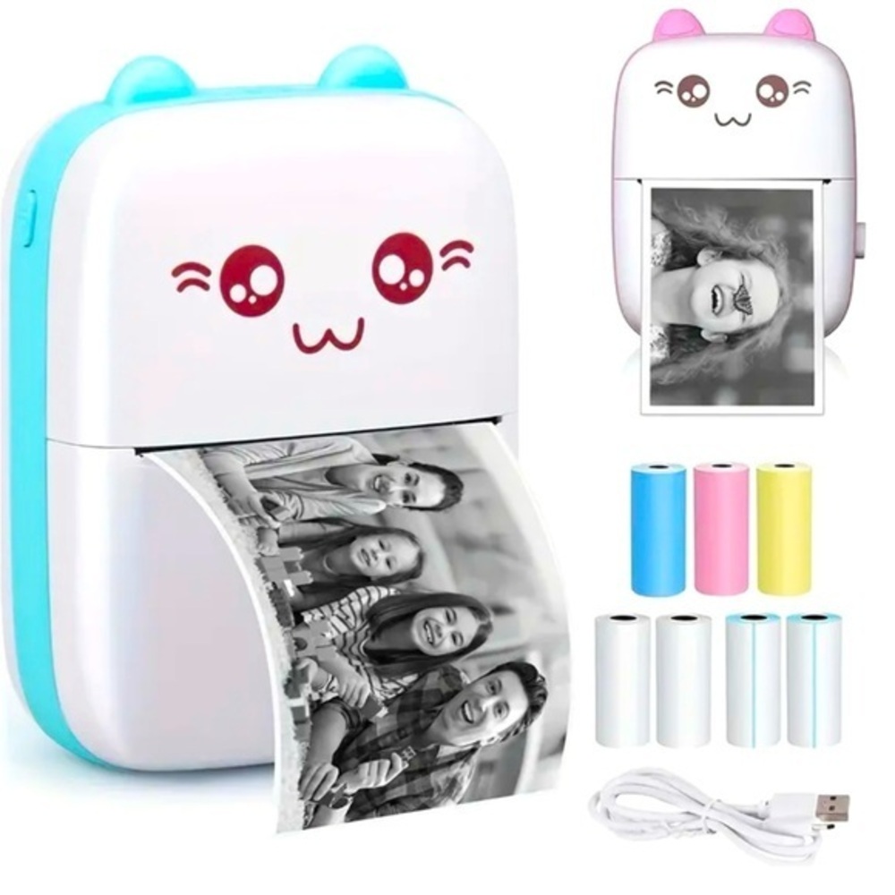 Cat Design Wireless Mini Thermal Printer - NIB - Perfect Stocking Stuffer